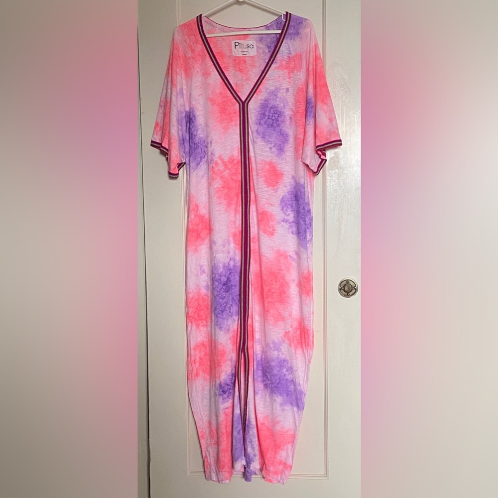 Inca Abaya Tie Dye In Bubblegum Pink & Purple